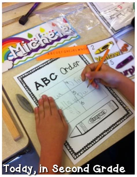 Alphabet Strips - Today in Second Grade