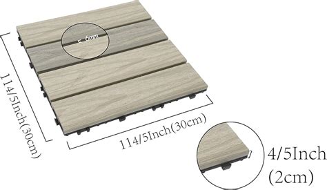 Buimpome 6pcs Wood Plastic Composite Patio Deck Tiles DIY India Ubuy