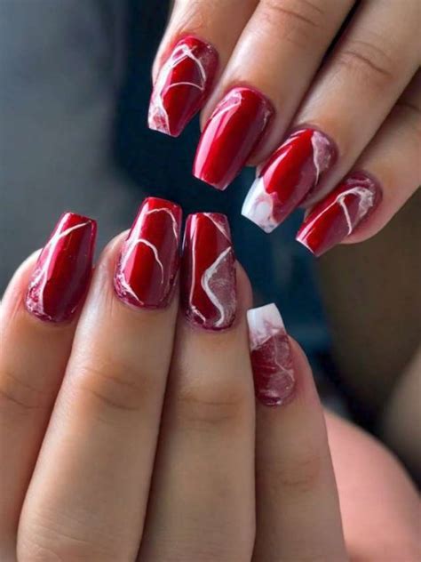 55 Chic Red Marble Nail Designs And Ideas Sarah Scoop