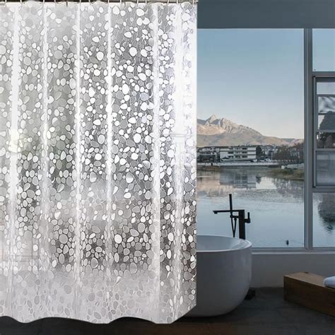 Rideau De Douche Anti Moisissure 180 X 200 Cm Semi Transparent Rideau