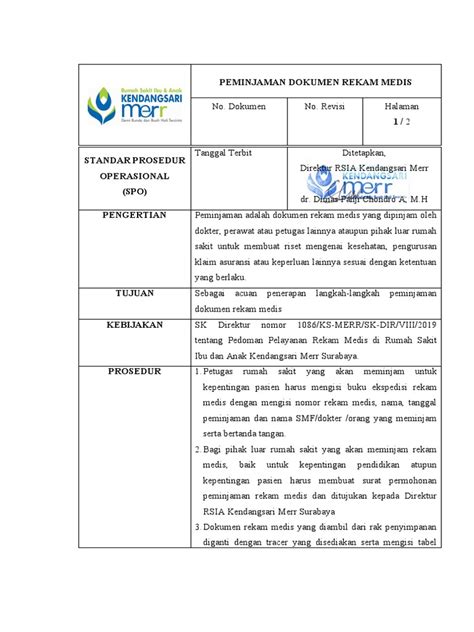 Sop Peminjaman Pdf