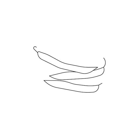 Premium Vector Green Beans Vector Type Icon