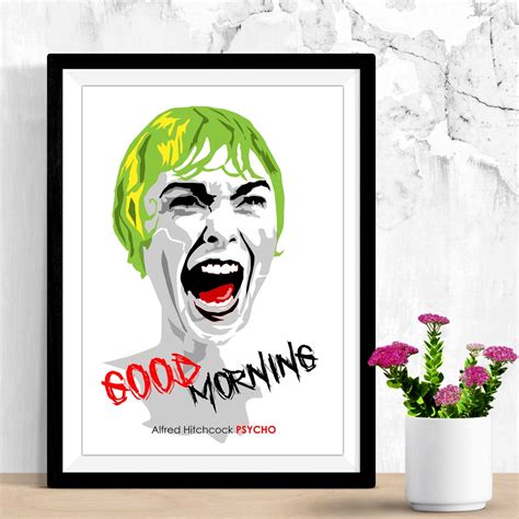 Alfred Hitchcock Psycho Poster Popart Good Morning Etsy