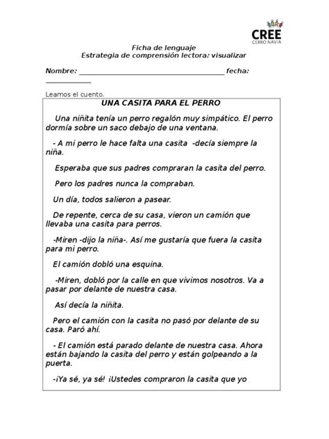 PDF Ficha de Lenguaje comprensión lectora PDFSLIDE TIPS