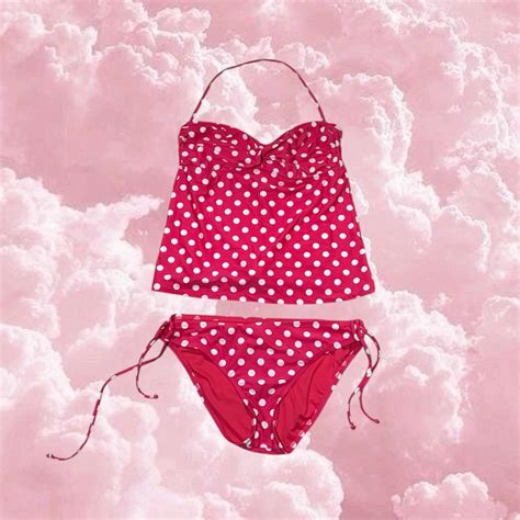 Y K Polka Dot Tankini Set Super Cute Hot Pink And Depop