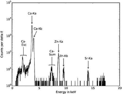 Typical Synchrotron Radiation Micro X Ray Fluorescence Spectrum As Download Scientific Diagram