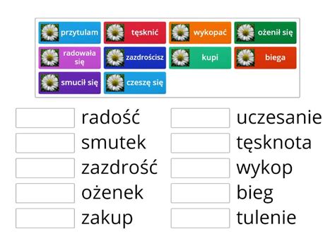 Utw Rz Rzeczowniki Z Czasownik W Po Cz W Pary