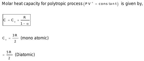 The Specific Heat Of A Gas In A Polytropic Process Is Given By