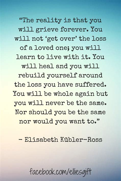 “the Reality Is That You Will Grieve Forever You Will Not ‘get Over’ The Loss Of A Loved One