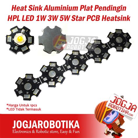 Jual Heat Sink Aluminium Plat Pendingin Hpl Led W W W Star Pcb