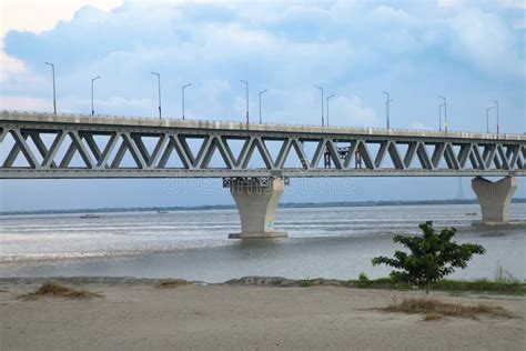 Padma Multipurpose Bridge At Padma River In Bangladesh Stock Photo