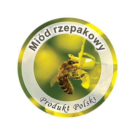 Paczka Etykiet Mini Okr G Ych Na Mi D Rzepakowy Szt Wz R Ek