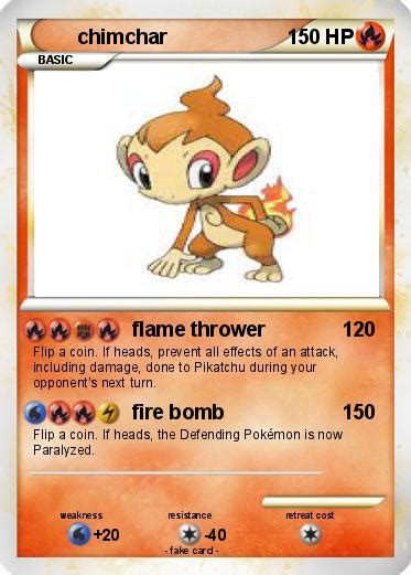 Pokémon Chimchar 433 433 Flame Thrower My Pokemon Card