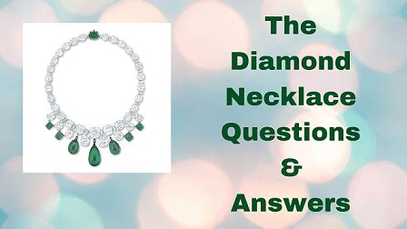 diamond necklace questions answers wittychimp