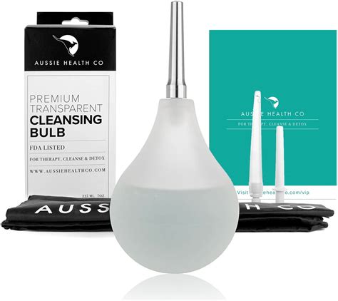 Aussie Health Co Clear Enema Bulb Kit 7 Oz Anal Douche With 1