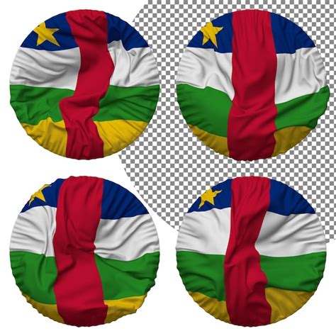 Bandeira Da Rep Blica Centro Africana Forma Redonda Isolada Diferente