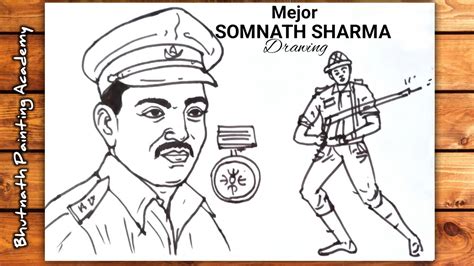 Major Somnath Sharma Drawing Youtube