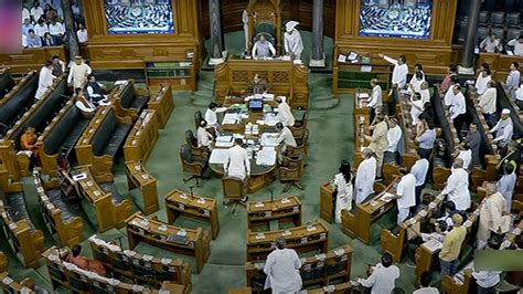 Parliament Monsoon Session Live Lok Sabha Adjourned For Today Opposition Stages Walk Out From Rs