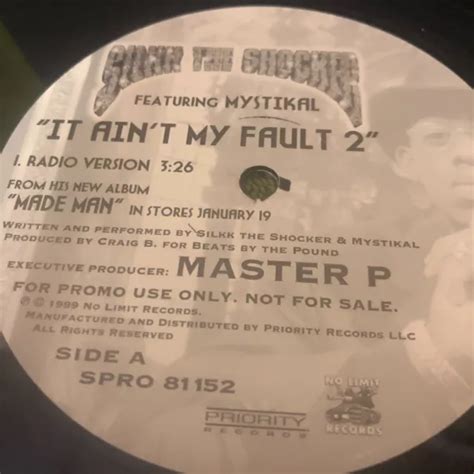 SILKK THE SHOCKER Featuring Mystikal - It Ain't My Fault 2 - 12" VINYLE ...