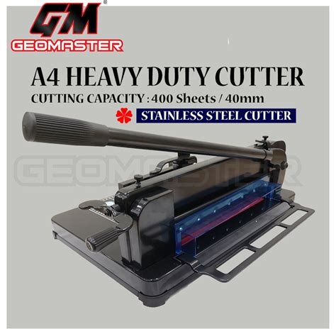 Geomaster A4 Heavy Duty Paper Cutter Stainless Steel Cutter