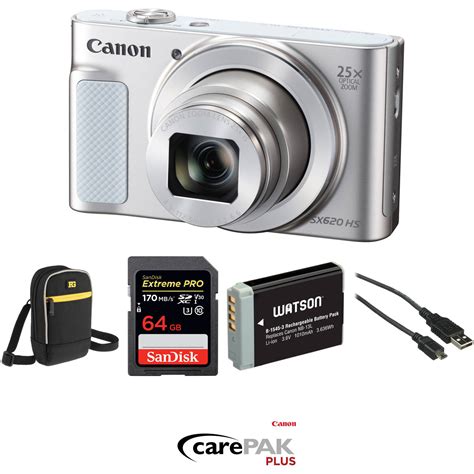 Canon Powershot Sx620 Hs Digital Camera Deluxe Kit Silver Bandh