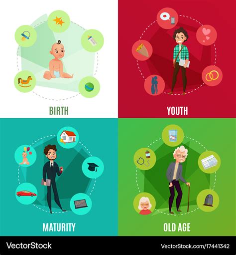 Human Life Cycle Cartoon