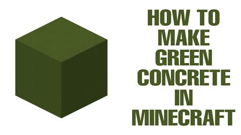 How To Make Green Concrete In Minecraft Youtube