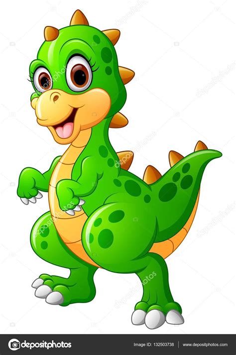 Caricatura Lindo Dinosaurio Vector De Stock Dualoro 132503738