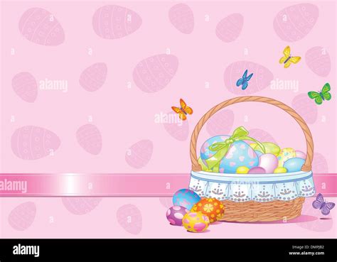 Easter Basket Background Stock Vector Image & Art - Alamy