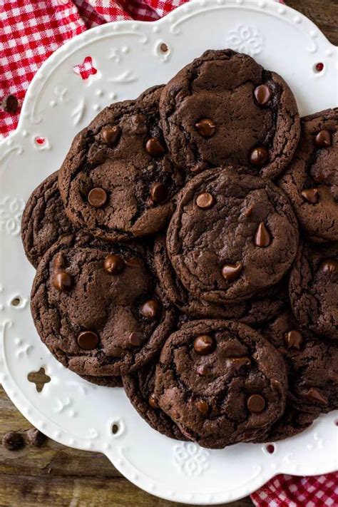 Chocolate Cake Mix Cookies - Soft, chewy & Only 4 Ingredients!