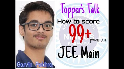 JEE How To Score 99 Percentile In JEE Main Jee Jeemain Topper