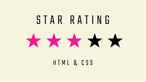 Star Rating Effect Using Only Html Css Youtube