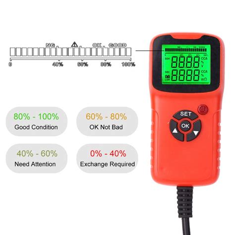 Digitale 12V Auto Batterie Tester Fahrzeug Auto LC Grandado