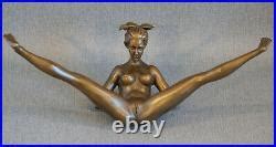 Bronze Figure Statue Nude Erotic A Female Nude Signed J Patoue Deco