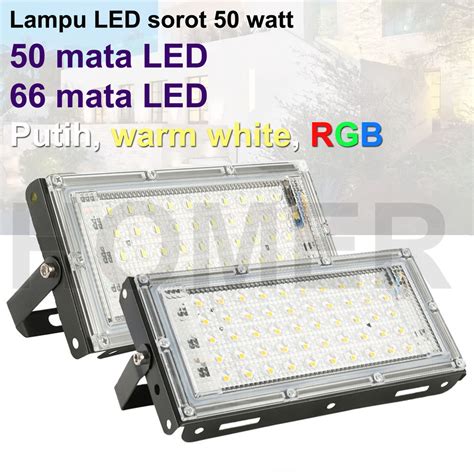 Jual Lampu Led Sorot Tembak Floodlight Slim Smd W W Watt Watt