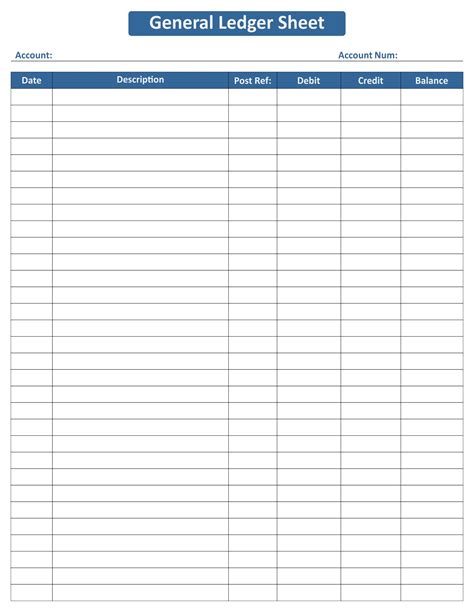 Free Printable Accounting Ledger Template