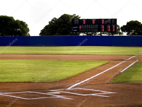 Baseball Stadium with Scoreboard Stock Photo by ©adurand 2645695