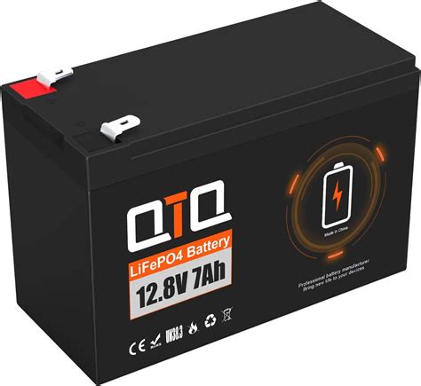 QTQ Batería LiFePO4 de 12 V 7 ah recargable de litio de ciclo profundo