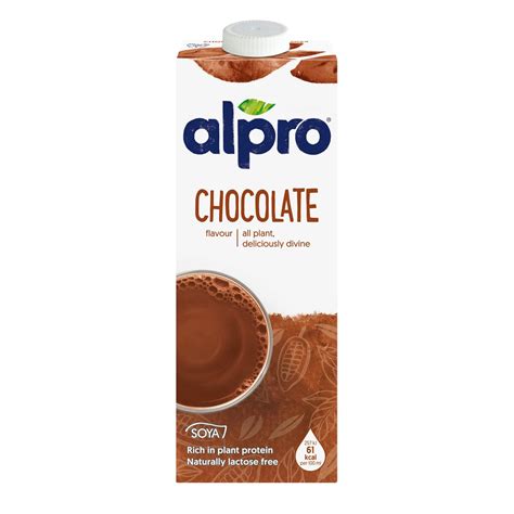 Alpro Soya Milk Chocolate Flavour 1litre Online At Best Price Vegan Products Lulu Kuwait