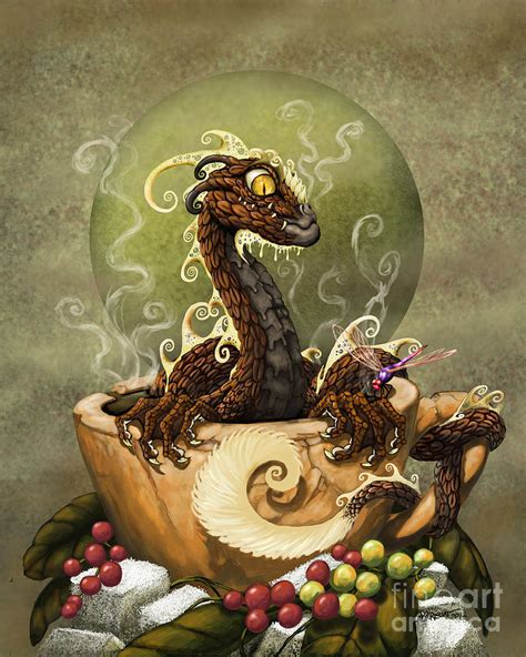 Coffee Dragon Digital Art by Stanley Morrison - Pixels