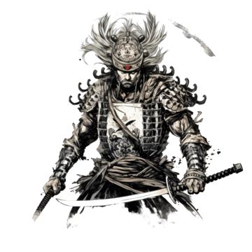 Samurai Warrior Wielding Two Swords Tattoo Tattoo Ink Traditional