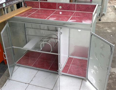 Jual Meja Kompor Pintu Rak Piring Dapur Model Rata Keramik