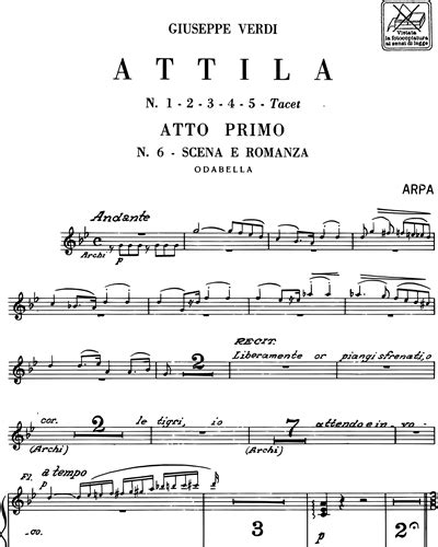 Attila Traditional Sheet Music By Giuseppe Verdi Nkoda