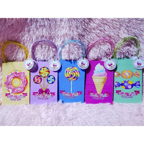 10pcs Candyland Loot Bags With Free Tags Shopee Philippines