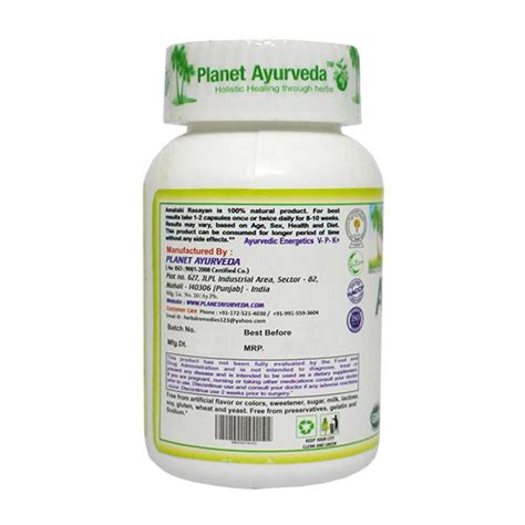 Buy Planet Ayurveda Amalaki Rasayan Capsules S Online At Discounted