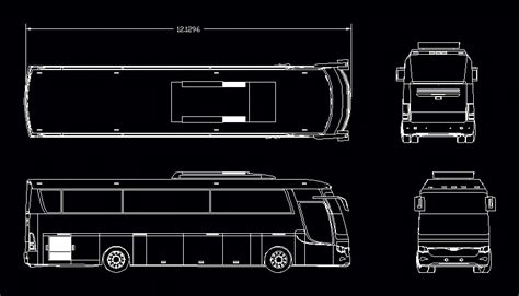 Tourist Bus Dwg Plan For Autocad • Designs Cad