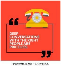 Deep Conversations Right People Priceless Inspirational Stock Vector