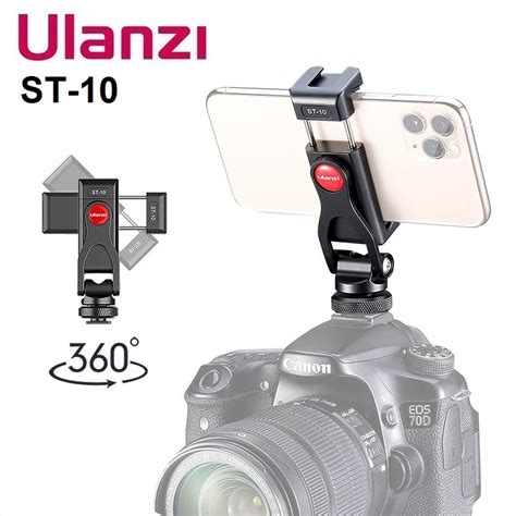 Ulanzi St Metal Adjustable Phone Holder Clip Vlog Cold Shoe