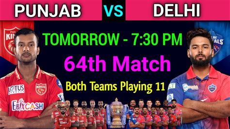 Ipl 2022 Punjab Kings Vs Delhi Capitals Playing 11 Pbks Vs Dc