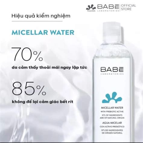Nước tẩy trang dịu nhẹ cho mọi loại da BABE Micellar Water 250ml Tinh tế Beauty
